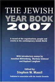 Cover of: The Jewish Year Book 2007 by Stephen W. Massil