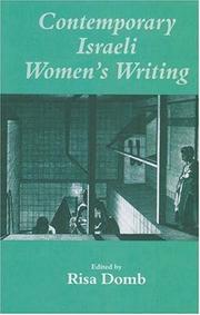 Contemporary Israeli Women's Writing by Risa Domb