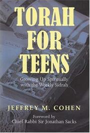 Cover of: Torah for Teens: Growing Up Spiritually With the Weekly Sidrah