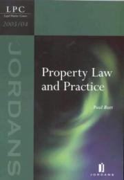 Cover of: Property Law and Practice 2003/04 (LPC Resource Manuals)