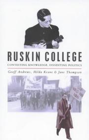 Ruskin college by Geoff Andrews, Hilda Kean, Jane L. Thompson