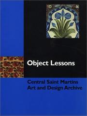 Cover of: Object Lessons: Central Saint Martins Art and Design Archive