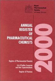 Cover of: Annual Register of Pharmaceutical Chemists, 2000
