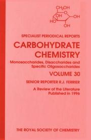 Cover of: Carbohydrate Chemistry by Royal Society Chem