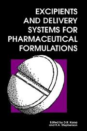 Cover of: Excipients and Delivery Systems for Pharmaceutical Formulations (Special Publication)