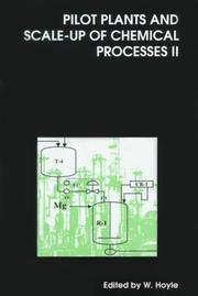 Cover of: PILOT PLANTS AND SCALE-UP OF (Special Publications)