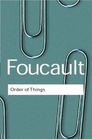 Cover of: Order of Things by M. Foucault