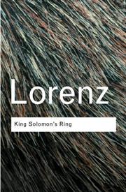 Cover of: King Solomon's Ring by Konrad Lorenz