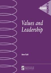 Cover of: Values and Leadership (Issues in Practice)