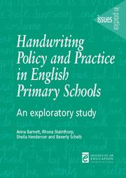 Cover of: Handwriting Policy and Practice in English Primary Schools: An Exploratory Study (Issues in Practice)