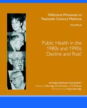 Public Health in the 1980s and 1990s by V. Berridge, Christie, D. A., E. M. Tansey
