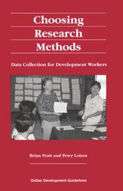Cover of: Choosing Research Methods: Data Collection for Development Workers (Oxfam Development Guidelines)