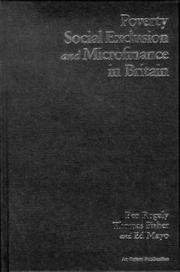 Cover of: Poverty, Social Exclusion and Microfinance in Britain