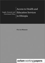 Access to Health and Education Services in Ethiopia by Fra Von Massow