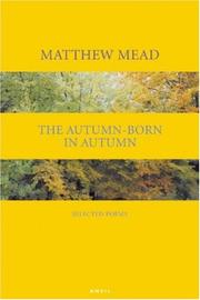 Cover of: Autumn-Born in Autumn: Selected Poems