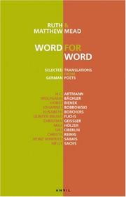 Cover of: Word for Word: Selected Translations from German Poets