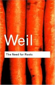 Cover of: The Need for Roots by Simone Weil