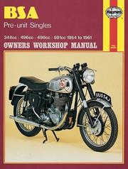 Cover of: BSA Pre-unit Singles Owners Workshop Manual, No. 326