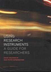 Cover of: Using Research Instruments: A Toolkit for Researchers