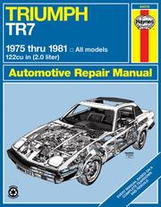 Cover of: Haynes Triumph TR7 Owners Workshop Manual, No. 322: '75-'81 (Haynes Manuals)