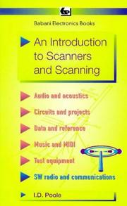 Cover of: An Introduction to Scanners and Scanning by I.D. Poole
