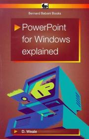 Cover of: PowerPoint for Windows Explained by D. Weale