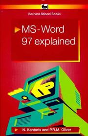 Cover of: MS Word 97 Explained (BP) by Noel Kantaris, Phil R.M. Oliver