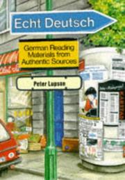 Cover of: Echt Deutsch: German Reading Materials from Authentic Sources