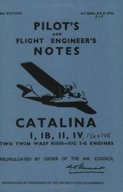 Cover of: Consolidated Catalina  -Pilot's Notes