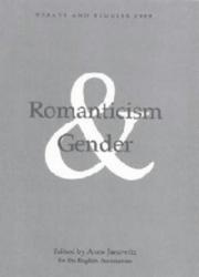 Cover of: Romanticism and Gender (Essays and Studies)
