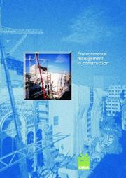 Cover of: Environmental Management in Construction