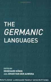Cover of: The Germanic Languages by Ekkehard Konig