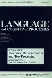 Cover of: Discourse Representation And Text Processing by Garnham Oakhill