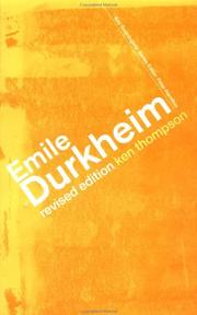 Cover of: Emile Durkheim (Key Sociologists) by Prof K Thompson
