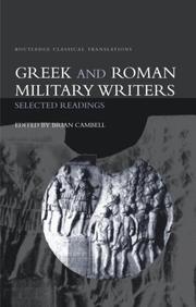 Cover of: Greek and Roman Military Writers: Selected Readings (Routledge Classical Translations)