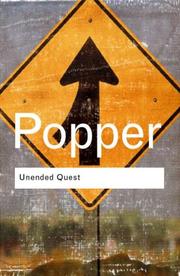 Cover of: Unended quest by Karl Popper