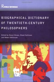 Cover of: Biographical Dictionary of Twentieth-Century Philosophers