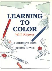 Cover of: Learning to Color With Rhymes: A Children's Book