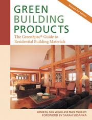 Cover of: Green Building Products by Alex Wilson, Mark Piepkorn