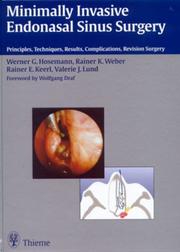 Minimally Invasive Endonasal Sinus Surgery by Werner G. Hosemann
