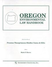 Oregon Environmental Law Handbook (State Environmental Law Handbooks) by Thorgrimson, Shidler, Gates & Ellis Staff, Preston