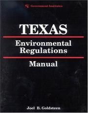 Cover of: Texas Environmental Regulations Manual