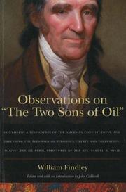 Cover of: Observations on "The Two Sons of Oil" by William Findley