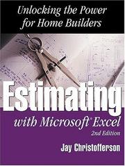 Cover of: Estimating With Microsoft Excel by Jay Christofferson, Jay Christofferson