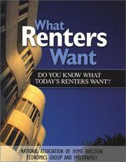 Cover of: What Renters Want | National Association of Home Builders