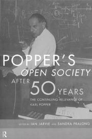 Cover of: Popper's Open society after fifty years by Ian Charles Jarvie, Sandra Pralong