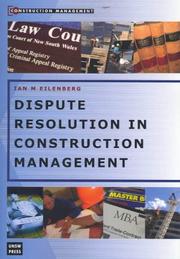 Cover of: Dispute Resolution in Construction Management