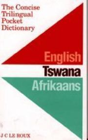 Cover of: Concise Trilingual Pocket Dictionary by J.C. le Roux