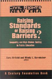 Cover of: Raising Standards or Raising Barriers? by 