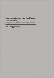 Cover of: American Indian Law Deskbook 2004 (American Indian Law Deskbook Supplement) by Conference of Western Attorneys General